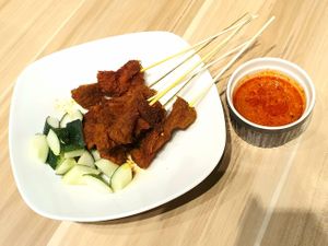 Vegan lion mare satay at Botanict 豐之素 in West Singapore