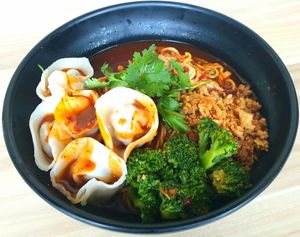 Mala dumpling soup ramen at Botanict 豐之素 in West Singapore