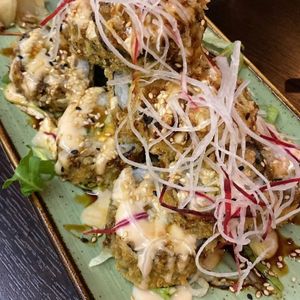 vegan salmon tempura roll at KIM999 in Berlin