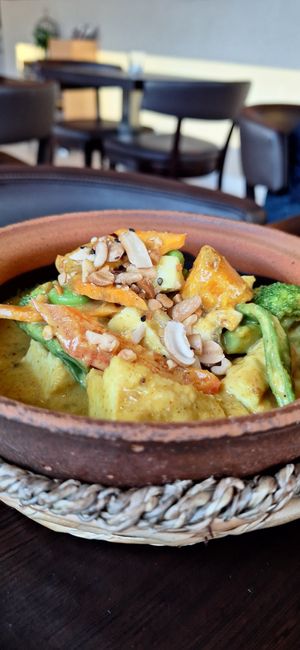 Some kind of delicious peanut sauce curry at KIM999 in Berlin