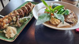 Tempura sushis and pho soup at KIM999 in Berlin