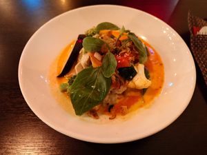 Pho Curry with mock-chicken at KIM999 in Berlin