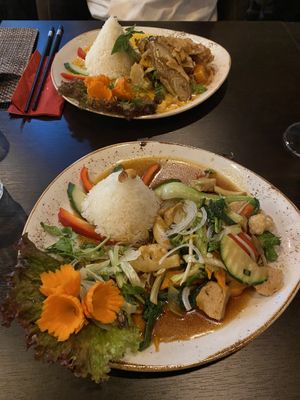 I mean... the best curry i had in a longgggg while(dish in the Back) the wok was dilicious too. All Fresh vegatebles!! at KIM999 in Berlin