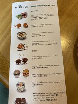 Vegan afternoon tea  at Miss Lee in Hong Kong Island