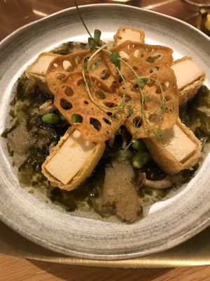 “Garden Soil” vegan dish at Miss Lee in Hong Kong Island