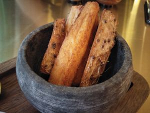 Yam fries at Miss Lee in Hong Kong Island