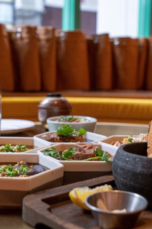 Yummy vegan selection  at Miss Lee in Hong Kong Island