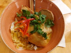 Tempura baked vegetables with noodles at Mémoires d'Indochine - P7 in Mannheim