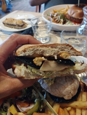 Portobello ciabatta  at Escape Route Café in Pitlochry