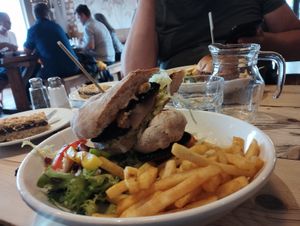 Portobello ciabatta  at Escape Route Café in Pitlochry