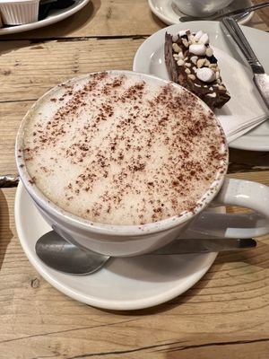 Cappuccino  #Veganuary at Escape Route Café in Pitlochry