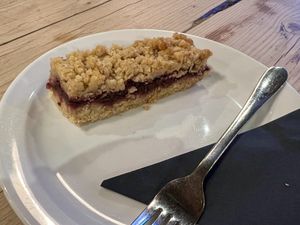 Berry crumble  #Veganuary at Escape Route Café in Pitlochry