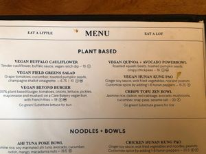 Several good vegan choices. at Earls Kitchen + Bar in Langley