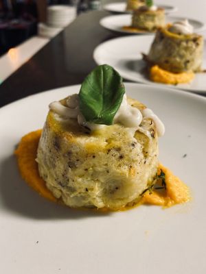 Seasonal vegetables savoury pie at la Cucina di Pastella in Rome