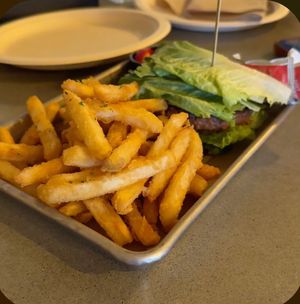 Beyond burger no sauce no cheese no bun  at Walt and Whitman Brewing in Saratoga Springs