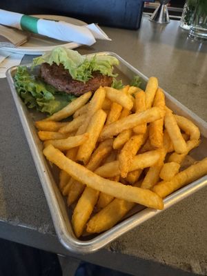 Vegan beyond (bun is not vegan)  at Walt and Whitman Brewing in Saratoga Springs