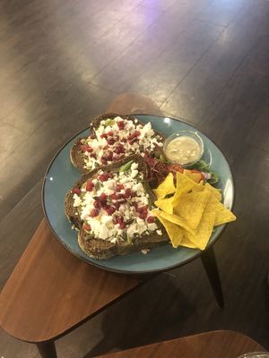 Feta sandwich... 😻 at Kattencafé Sophie in Leiden