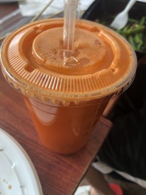 E4 carrot and ginger juice   at Zen Vegetarian House in Brooklyn