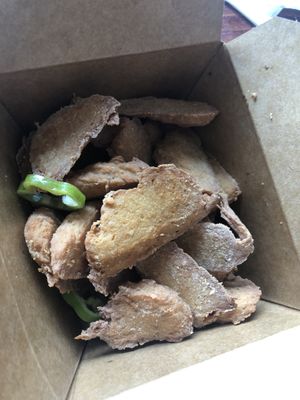 A2 salt and pepper chicken tenders  at Zen Vegetarian House in Brooklyn