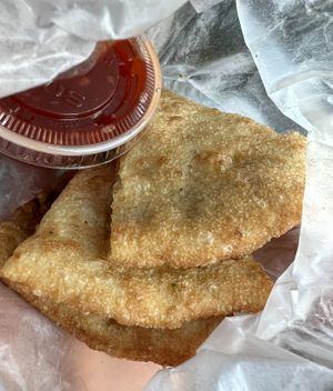 Scallion pancake   at Zen Vegetarian House in Brooklyn