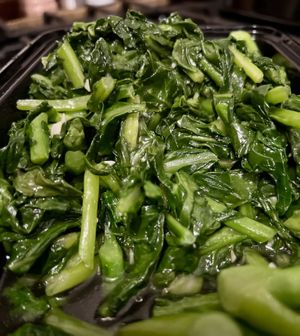 Chinese broccoli 🥦  #Veganuary at Zen Vegetarian House in Brooklyn