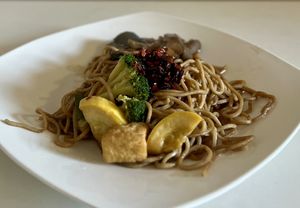 Vegan Goddess Stir-Fry Noodle  at Zen Vegetarian House in Brooklyn