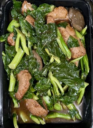 Chinese broccolii  at Zen Vegetarian House in Brooklyn