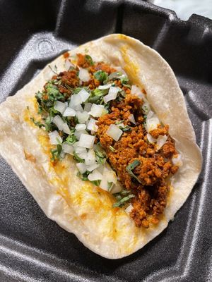 Chorizo taco   at Taco Bros in Wyandotte