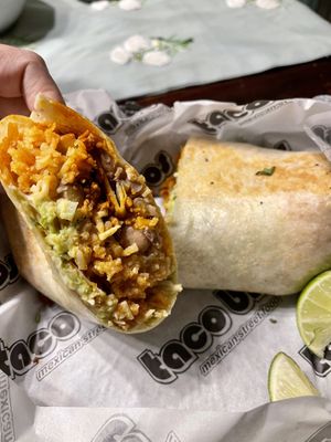 Chorizo burrito - so good and filling   at Taco Bros in Wyandotte