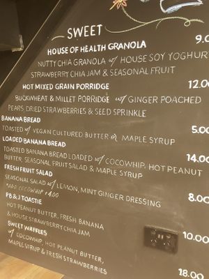 Sweet Menu at Field to Fork Wholefoods Kitchen in Adelaide