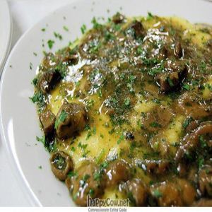 polenta with mushrooms and fresh parsley at La Locanda dei Sapori in Alessandria
