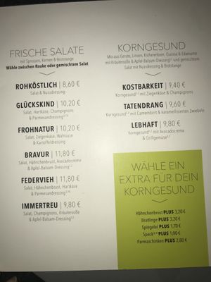 some salads are vegan (& many vegetarian) at Hans im Glück - Harburg in Hamburg