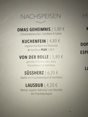 2 vegan desserts!!! at least something at Hans im Glück - Harburg in Hamburg