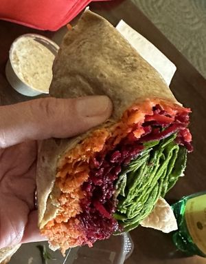 Veggie wrap  at Nature's Food Market and Juice Bar in Bakersfield