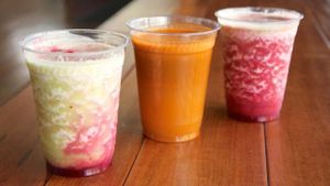 fresh juices. at Nature's Food Market and Juice Bar in Bakersfield