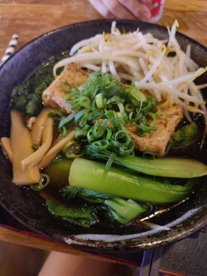 Shoyu Ramen with tofu and sprouts at Min Ramen Bar in Karlsruhe