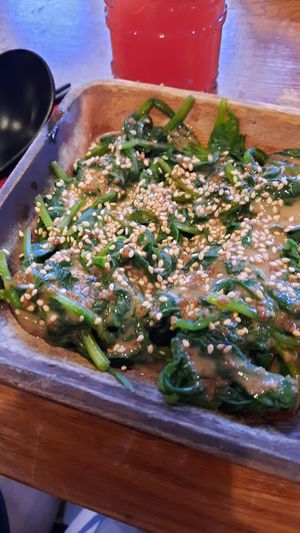 Spinach salad at Min Ramen Bar in Karlsruhe