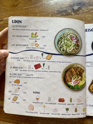Posting complete menu  at Min Ramen Bar in Karlsruhe