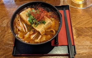 Vegan kara ramen at Min Ramen Bar in Karlsruhe