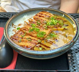 Rice with curry and fried tofu   at Min Ramen Bar in Karlsruhe