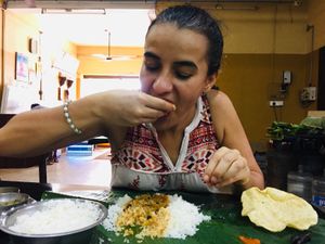 Thali for lunch at Vaigai in Koot Road