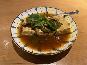 Stinky tofu  at Kōng Yě Sù MiànShí 空也素麵食 in Taichung
