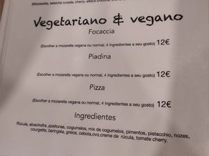 Menu at Non Solo Pane in Condeixa