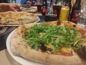 Vegan pizza at Non Solo Pane in Condeixa