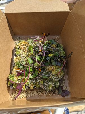 Avocado toast at Arcadia Coffee in Fort Worth