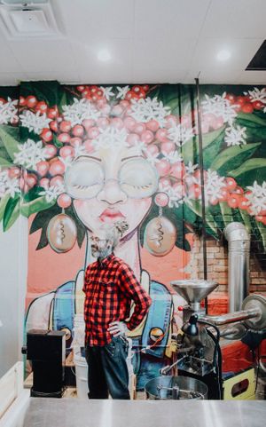 Mural at Arcadia Coffee in Fort Worth