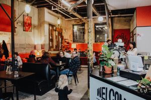 Crowd at Arcadia Coffee in Fort Worth