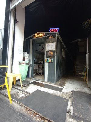 Temporary set up at Furahaa - Vegan in Paris