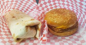 Crazy burrito & fish burger at Furahaa - Vegan in Paris