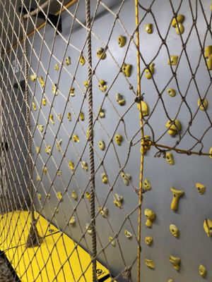 The climbing wall for kids  at Furahaa - Vegan in Paris